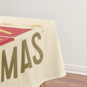 レトロ/ヴィンテージメリークリスマスツリー テーブルクロス (インサイチュ)