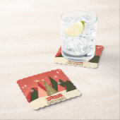 レトロ/ヴィンテージメリークリスマスツリー ペーパーコースター (インサイチュ)