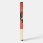 レトロ/ヴィンテージメリークリスマスツリー iPhoneケース (左側面)