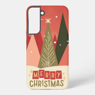 レトロ/ヴィンテージメリークリスマスツリー SAMSUNG GALAXY S22+ケース