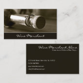 レトロ、ヴィンテージワインボトル写真 – 名刺 (正面/裏面)