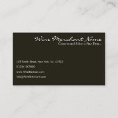 レトロ、ヴィンテージワインボトル写真 – 名刺 (裏面)