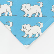 レトロ/ヴィンテージ子犬スケッチの毛布