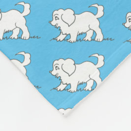 レトロ/ヴィンテージ子犬スケッチの毛布 フリースブランケット