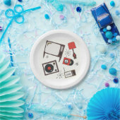 レトロ、ヴィンテージ家庭用品 ペーパープレート (パーティー)