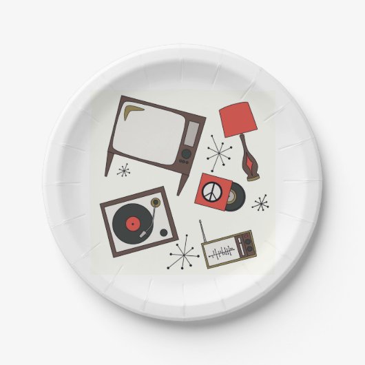 レトロ、ヴィンテージ家庭用品 ペーパープレート (正面)