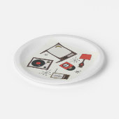 レトロ、ヴィンテージ家庭用品 ペーパープレート (アングル)