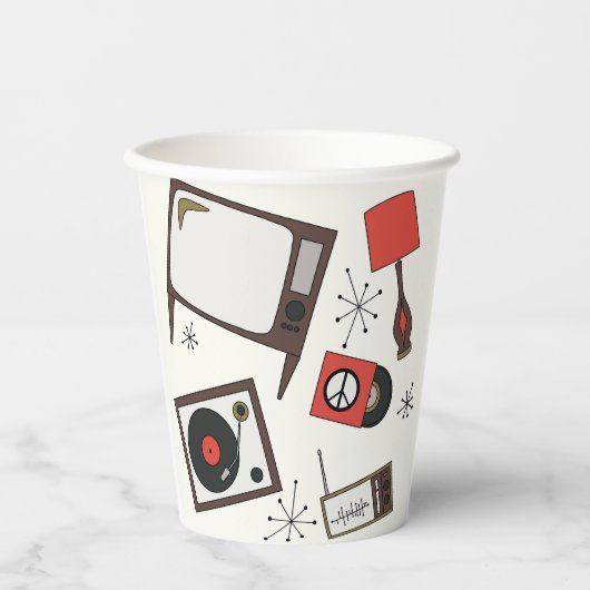 レトロ、ヴィンテージ家庭用品 紙コップ (正面)