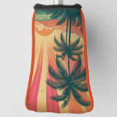 レトロ/ヴィンテージ熱帯/ハワイアン夕日 ゴルフヘッドカバー (回転90)