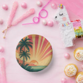 レトロ/ヴィンテージ熱帯/ハワイアン夕日 ペーパーボウル (パーティー)