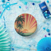 レトロ/ヴィンテージ熱帯/ハワイアン夕日 ペーパーボウル (パーティー)