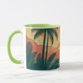 レトロ/ヴィンテージ熱帯/ハワイアン夕日 マグカップ (左)