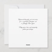 レトロ |ヴィンテージ雪の冬の(鳥)ショウジョウコウカンチョウ鳥 シーズンカード (裏面)