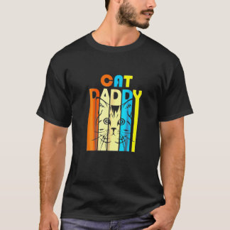 レトロ ヴィンテージ お父さん 猫 父の日 Tシャツ