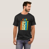 レトロ ヴィンテージ お父さん 猫 父の日 Tシャツ (正面フル)
