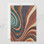 レトロ ヴィンテージ アブストラクト 招待状 (裏面)