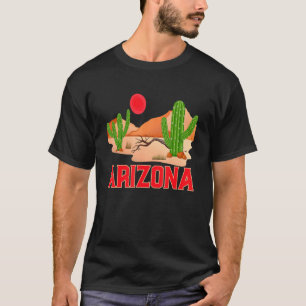 レトロ ヴィンテージ アリゾナ 山々 自然 ハイキング メンズ Tシャツ