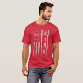 レトロ ヴィンテージ カーク アメリカ国旗 Tシャツ (正面フル)