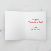 レトロ ヴィンテージ キッズ ダンシング カスタム バレンタインデー シーズンカード (内部)