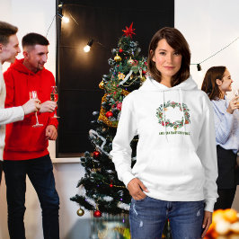 レトロ ヴィンテージ クリスマス リース ファミリーネーム カスタム パーカ
