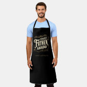 レトロ ヴィンテージ クール エレガント タイポグラフィー 父 引用 エプロン (着用した状態)