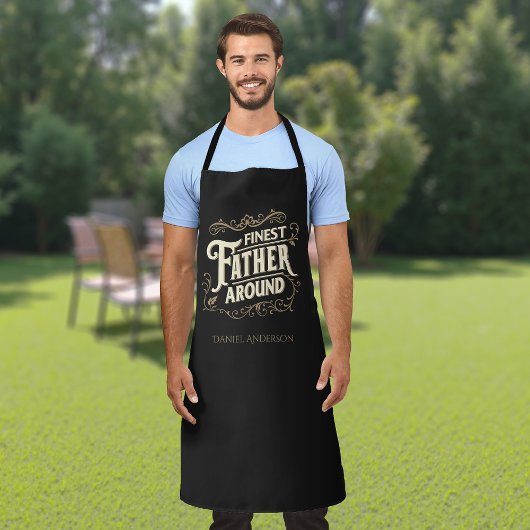 レトロ ヴィンテージ クール エレガント タイポグラフィー 父 引用 エプロン