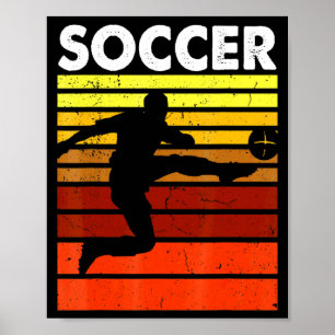 レトロ ヴィンテージ サッカー選手 Tシャツ サッカー スポーツ ポスター