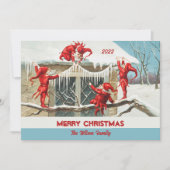 レトロ ヴィンテージ サンタ エルフ カスタム メリー クリスマス (正面)