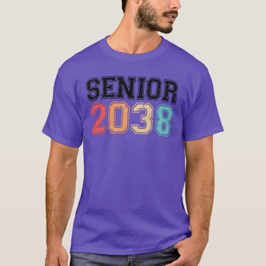 レトロ ヴィンテージ シニア 2038 少年 Tシャツ (正面)