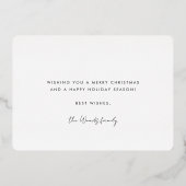 レトロ ヴィンテージ シンプル チェアーズ 赤と金 箔シーズンカード (裏面)