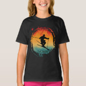レトロ ヴィンテージ スキー Tシャツ (正面)