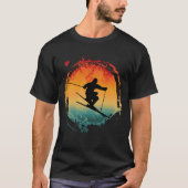 レトロ ヴィンテージ スキー Tシャツ (正面)