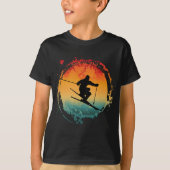 レトロ ヴィンテージ スキー Tシャツ (正面)