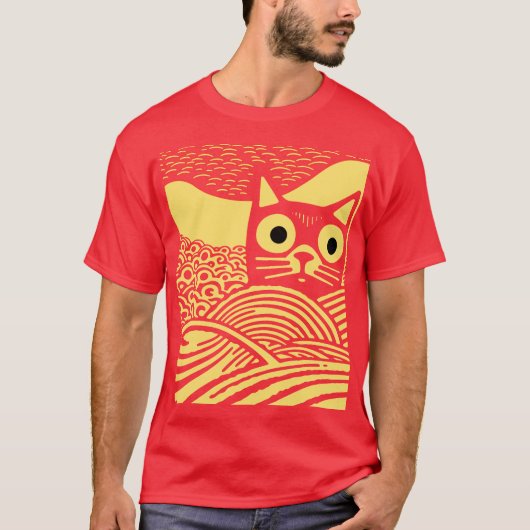 レトロ ヴィンテージ ネコ Tシャツ (正面)