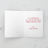 レトロ ヴィンテージ ハウディ パードナー カスタム バレンタインデー シーズンカード (内部)