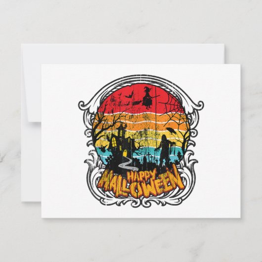 レトロ ヴィンテージ ハロウィン - ヴィンテージ ハロウィン シーズンカード (正面)