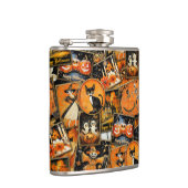 レトロ ヴィンテージ ハロウィン 楽しい コラージュ フラスク (右)