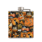 レトロ ヴィンテージ ハロウィン 楽しい コラージュ フラスク (裏面)