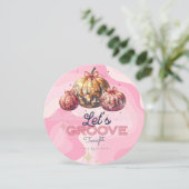 レトロ ヴィンテージ バースデー テーマ ディスコボール かぼちゃ 招待状 (スタンド正面)