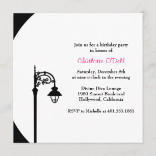 レトロ/ヴィンテージ·バースデー·パーティ 招待状