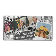 レトロ ヴィンテージ パーソナライズ フォト コラージュ ブラック