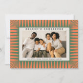 レトロ ヴィンテージ プリント シーズンズ グリーティングス フォト シーズンカード (正面)