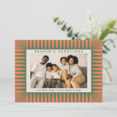 レトロ ヴィンテージ プリント シーズンズ グリーティングス フォト シーズンカード (スタンド正面)