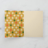 レトロ ヴィンテージ ミッドセンチュリー 星柄 オークル カード (内部)