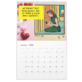 レトロ ヴィンテージ ロマンス コミック：ピロー トーク カレンダー (1月 2026)