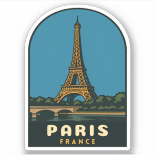 レトロ ヴィンテージ 旅行 パリ フランス エッフェル塔 シール