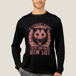レトロ ヴィンテージ 狂犬病 ラクーン 皮肉ユーモア トライブレンドＴシャツ