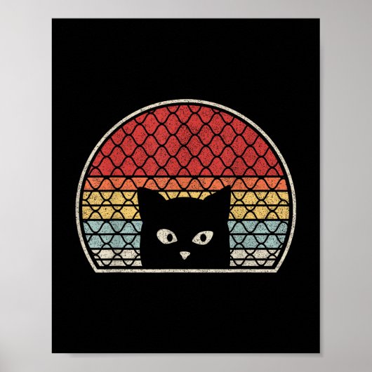 レトロ ヴィンテージ 猫 ポスター (正面)