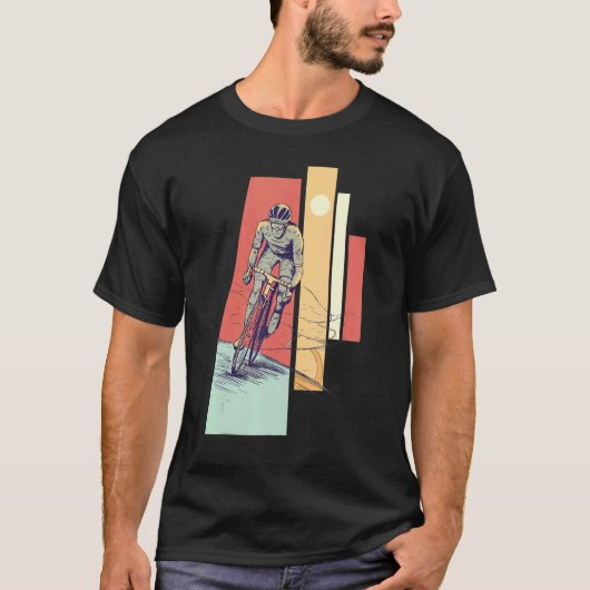 レトロ ヴィンテージ 自転車好き Tシャツ (正面)