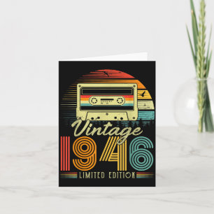 レトロ ヴィンテージ 1946 限定版 80歳 誕生 カード